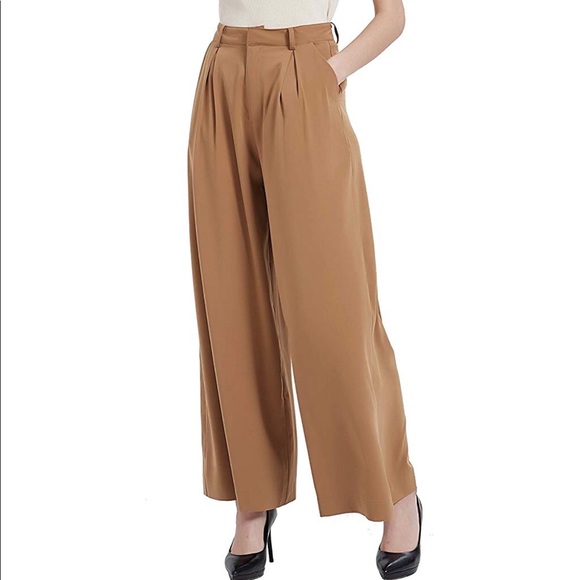 Women’s High Waisted Wide Leg Trousers. Size Large - Picture 2 of 8